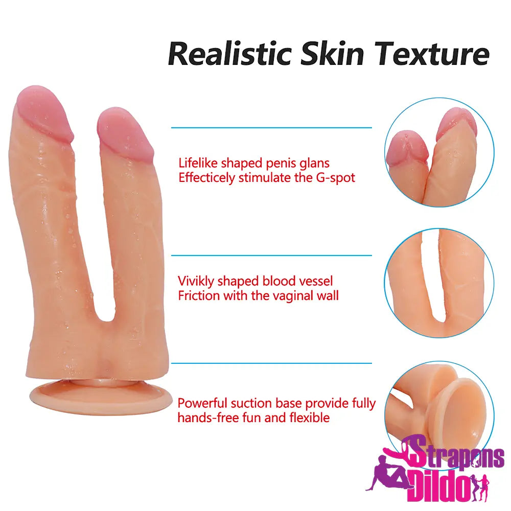 7.48in Double Sided Penetration Strap on Dildo For Anus Vagina - Strap ons Dildo