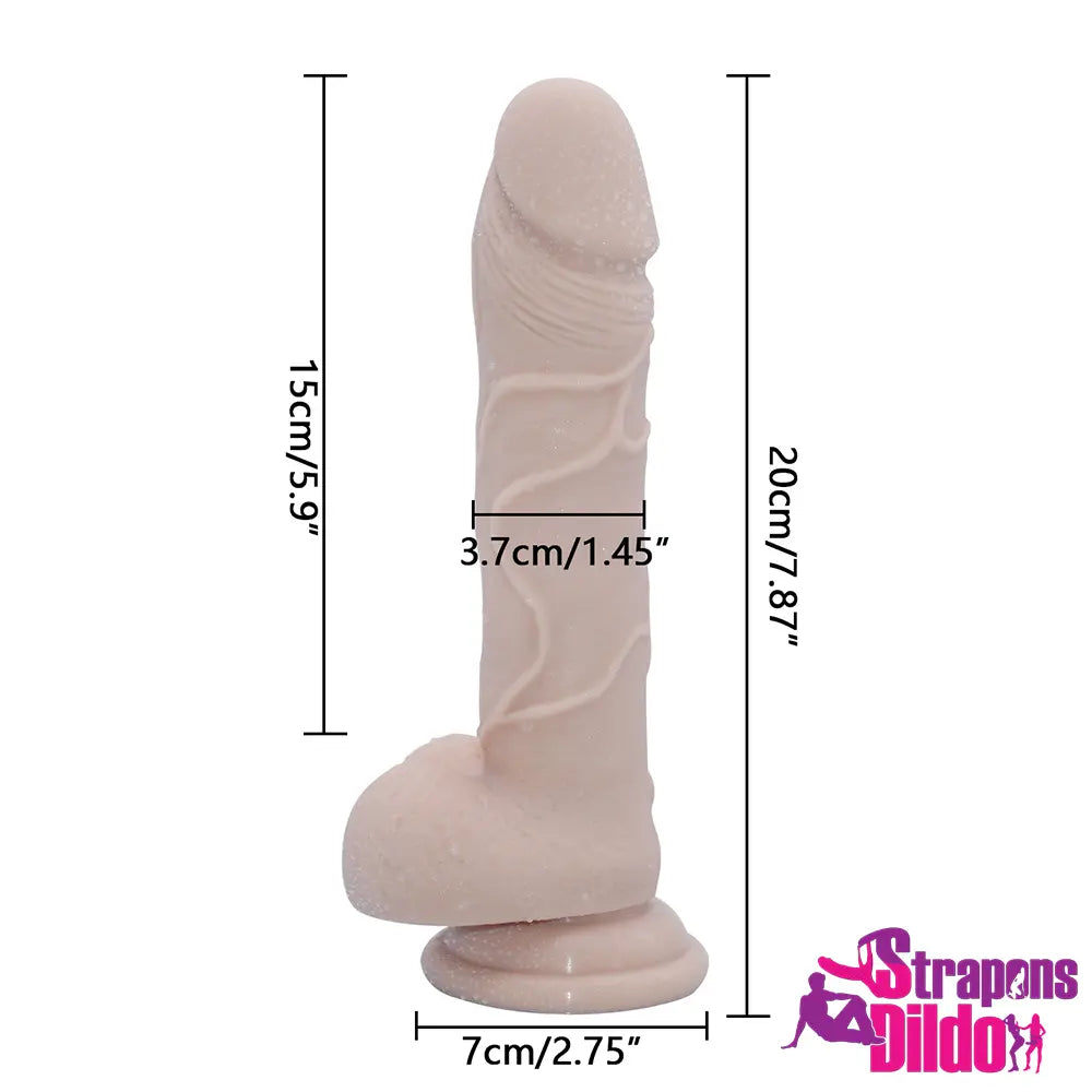 7.87in Real Feeling Lifelike Penis Strap on Dildo For Men Orgasm - Strap ons Dildo