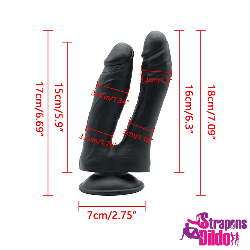 7.48in Double Sided Penetration Strap on Dildo For Anus Vagina - Strap ons Dildo