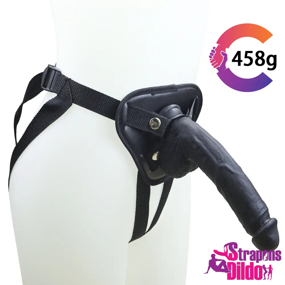 8.66in Black Leather Wearable Strap On Dildo Pants Sex Toy - Strap ons Dildo