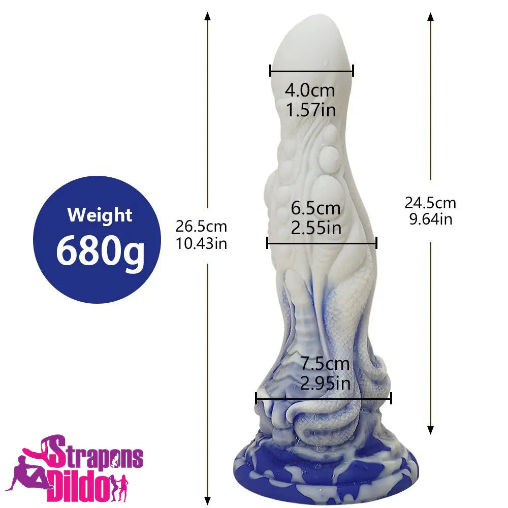 10.43in Big Dragon Monster Silicone Dildo For Anal Vaginal Love Strap ons Dildo