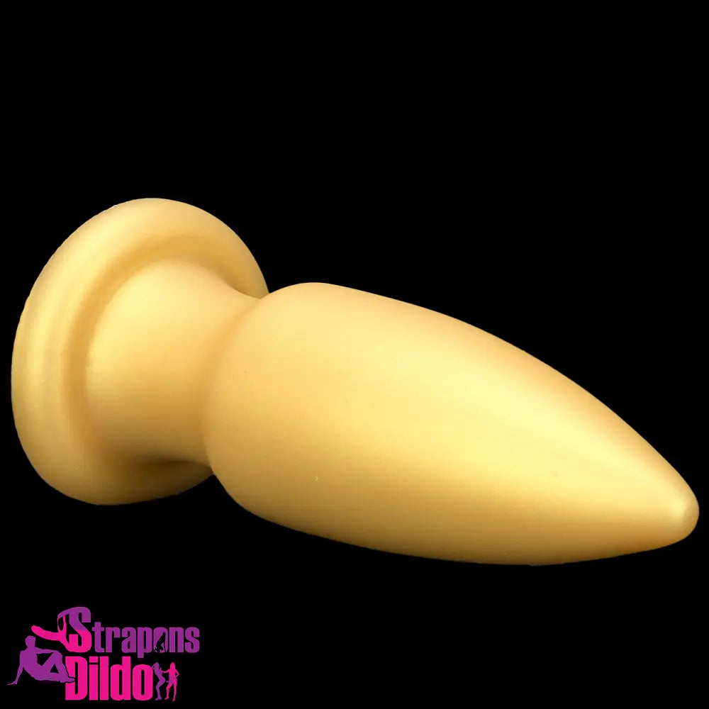 8.85in Premium Gold Soft Liquid Silicone Big Butt Plug Dildo Masturbator Strap ons Dildo