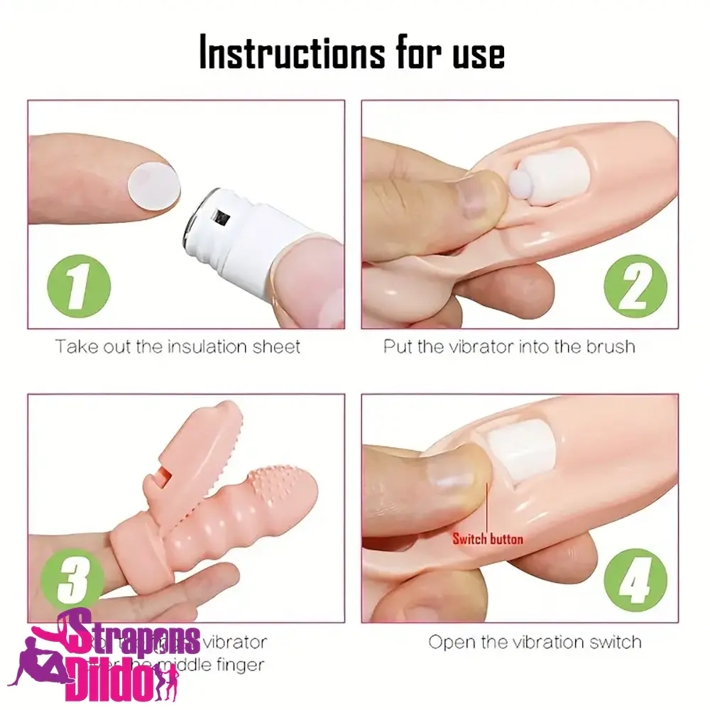 4.06in Vibrating Middle Finger Dildo For Anal Prostate G Spot Vibrator Strap ons Dildo