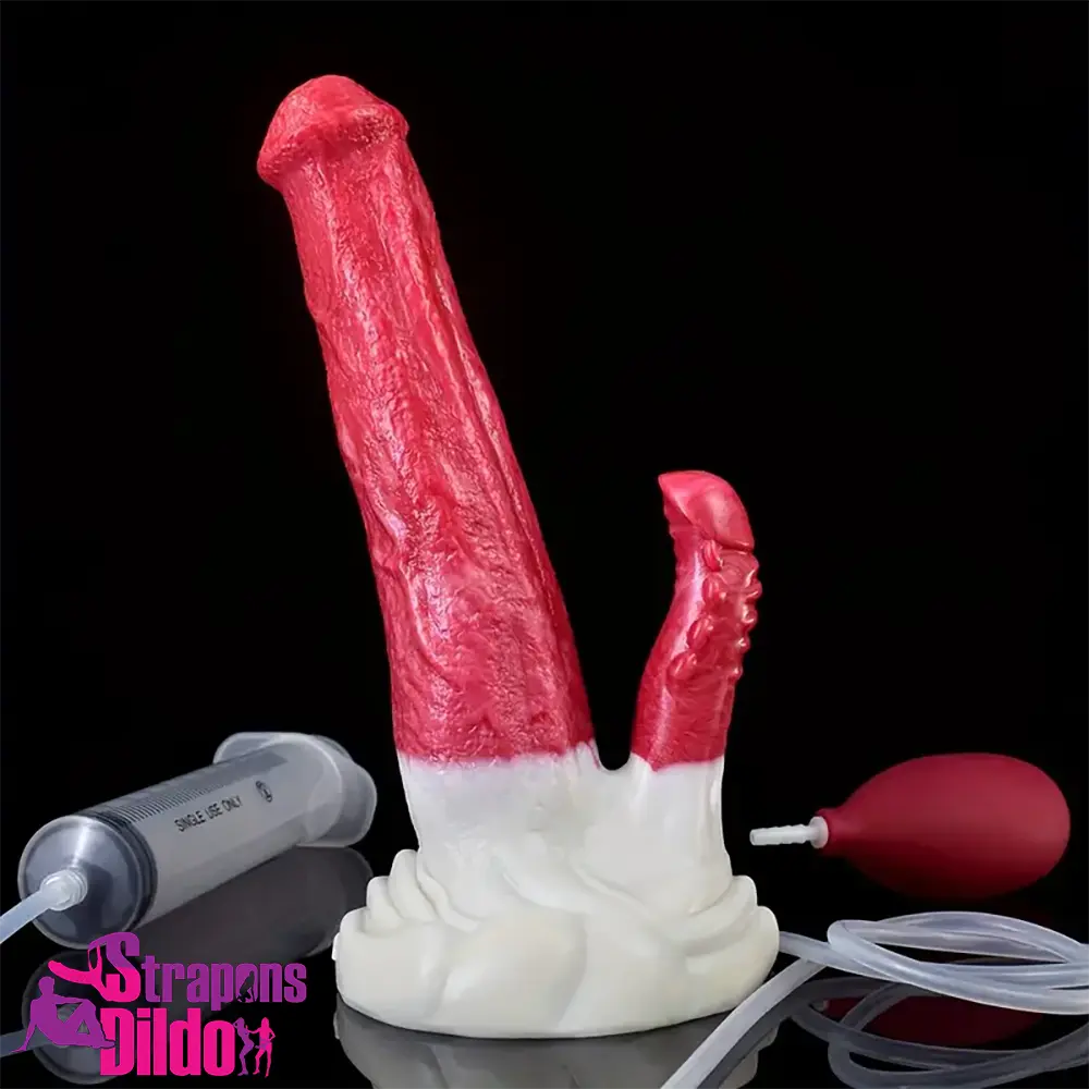 8.86in Ejaculating Big Silicone Soft Odd Dildo For Adults G-Spot Strap ons Dildo