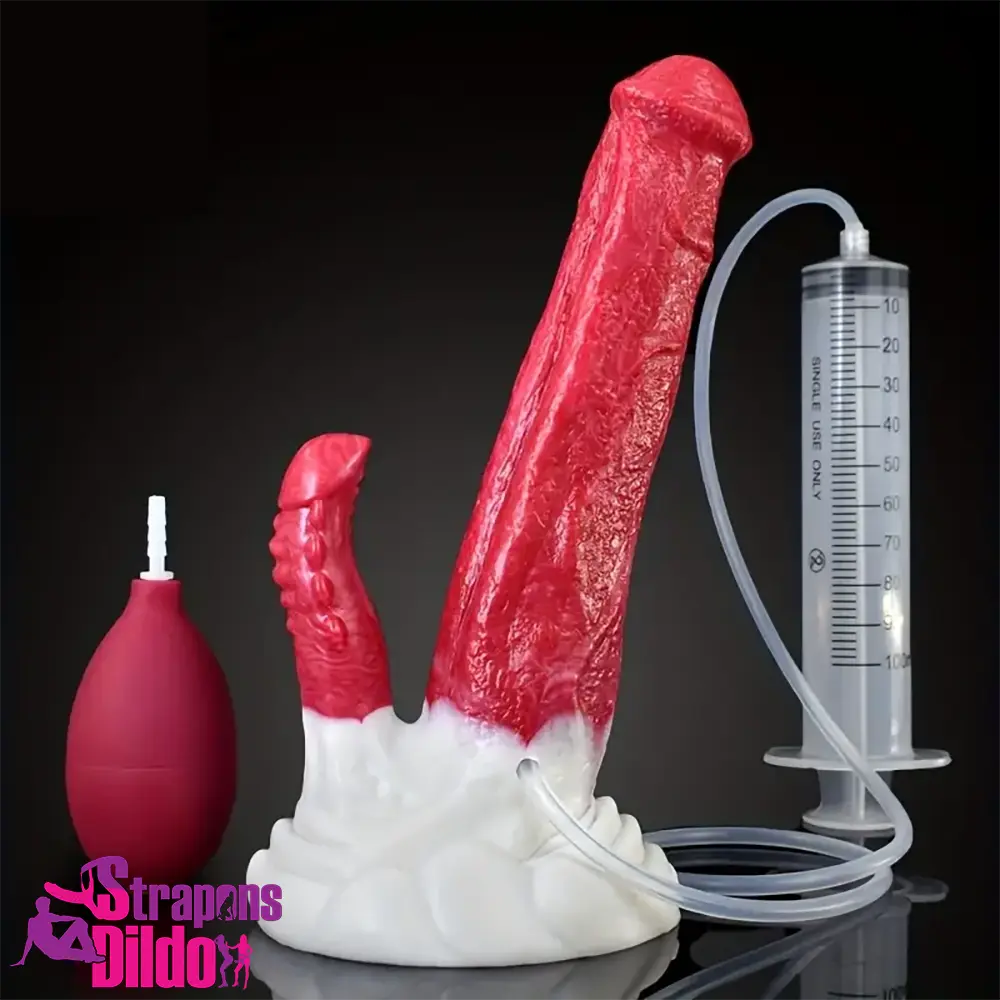 8.86in Ejaculating Big Silicone Soft Odd Dildo For Adults G-Spot Strap ons Dildo