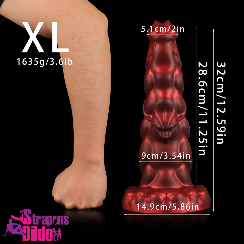 8.07in 9.25in 10.55in 12.59in Fantasy Dragon Silicone Monster Soft Dildo Strap ons Dildo