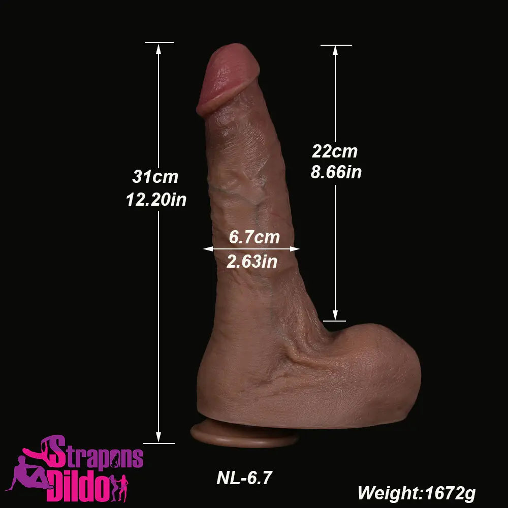 8.26in 11.41in 12.2in Real Skin Touching Silicone Soft Female Dildo Love Strap ons Dildo