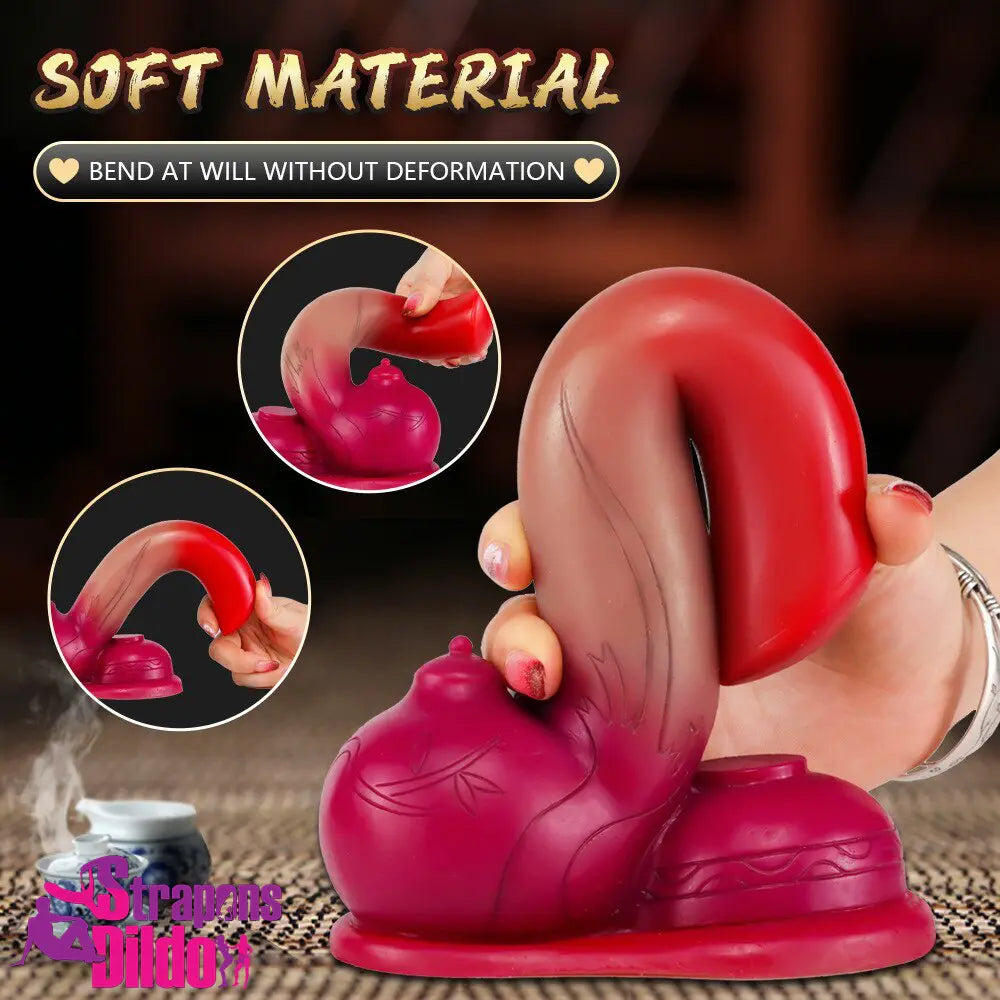 8.5in Teapot Fantasy Silicone Soft Big Odd Dildo For Increased Stimulation Strap ons Dildo