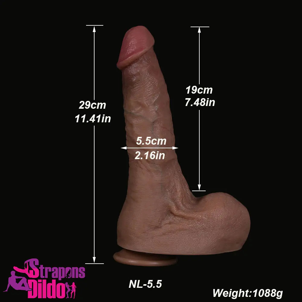 8.26in 11.41in 12.2in Real Skin Touching Silicone Soft Female Dildo Love Strap ons Dildo