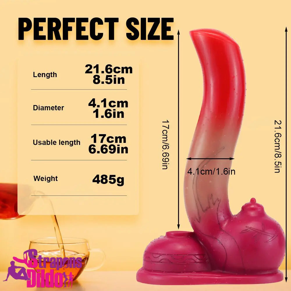 8.5in Teapot Fantasy Silicone Soft Big Odd Dildo For Increased Stimulation Strap ons Dildo