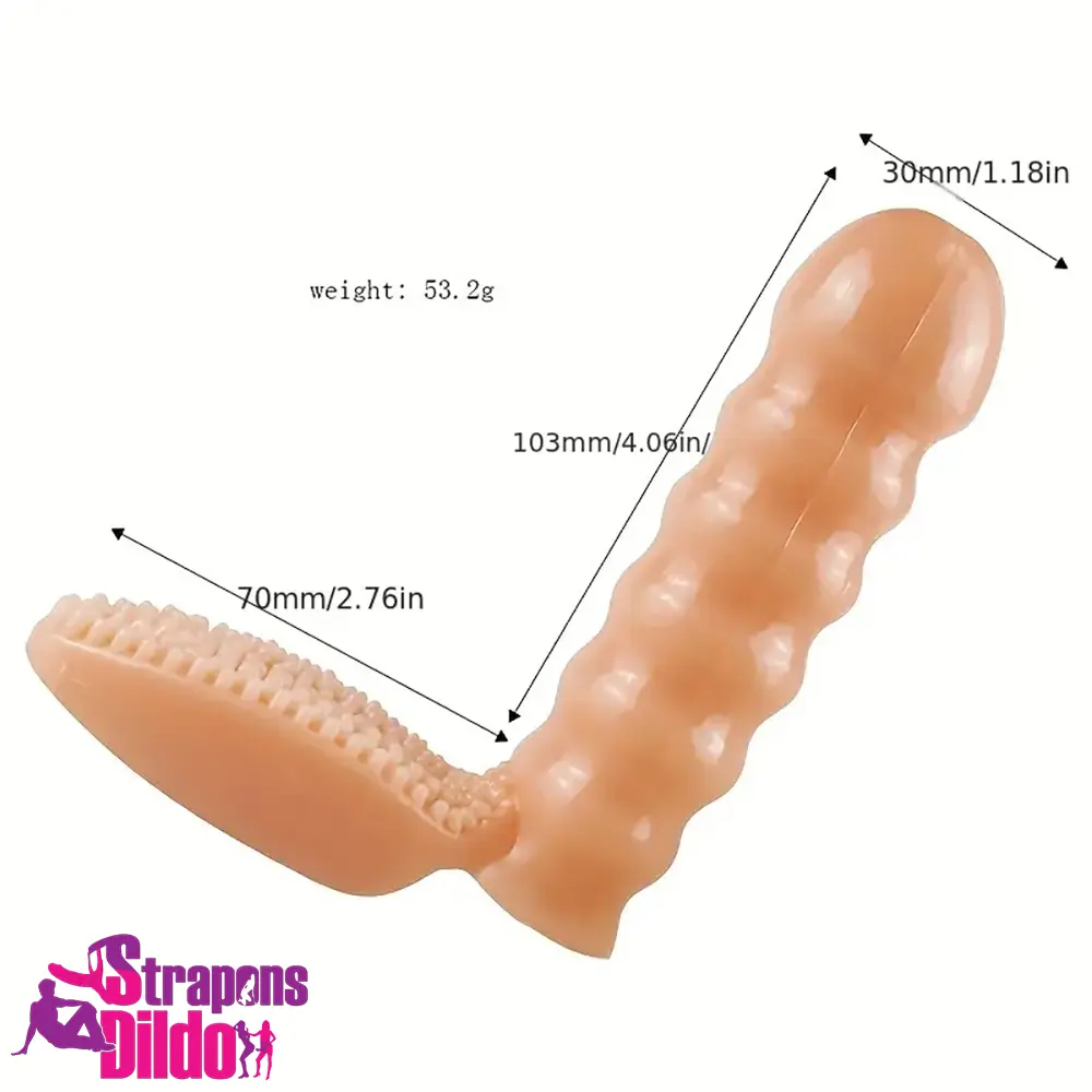 4.06in Vibrating Middle Finger Dildo For Anal Prostate G Spot Vibrator Strap ons Dildo