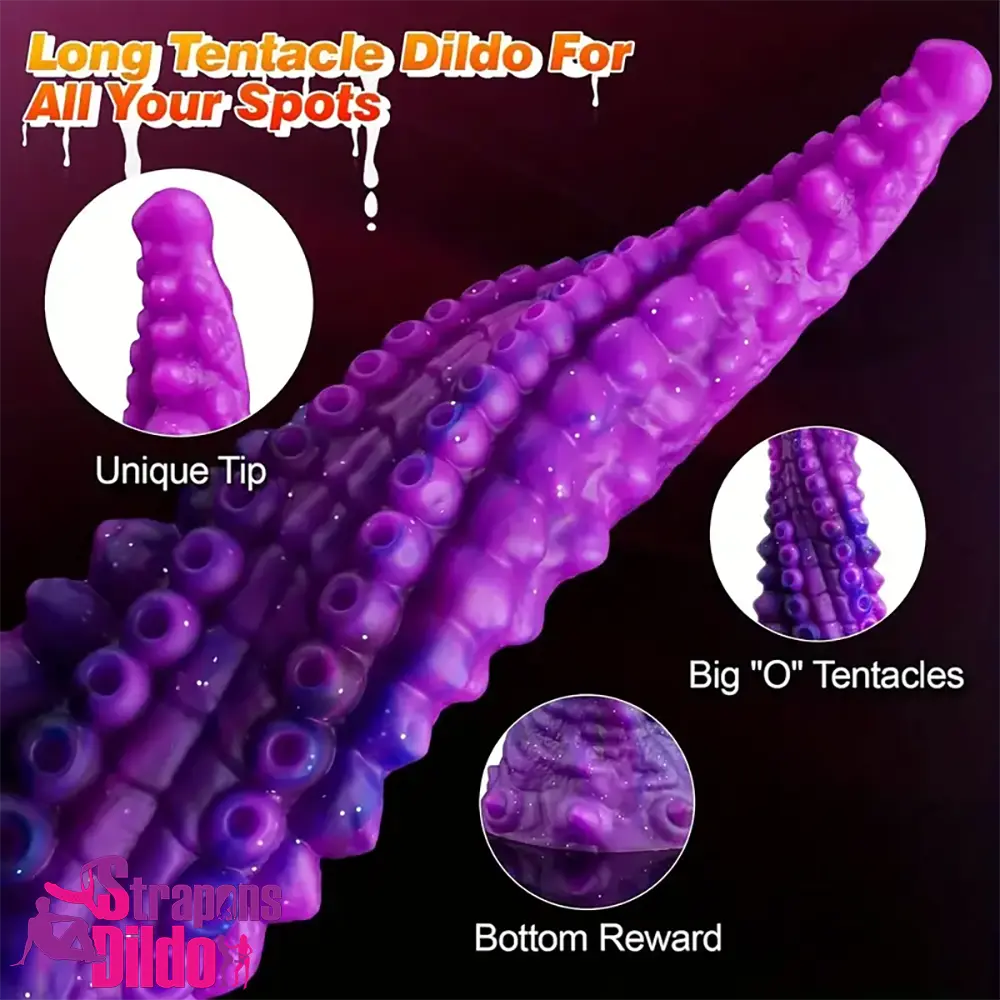 10in Big Octopus Tentacle Silicone Soft Dildo For Anal Masturbation Strap ons Dildo