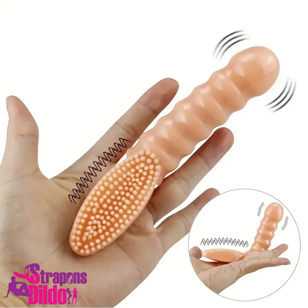 4.06in Vibrating Middle Finger Dildo For Anal Prostate G Spot Vibrator Strap ons Dildo