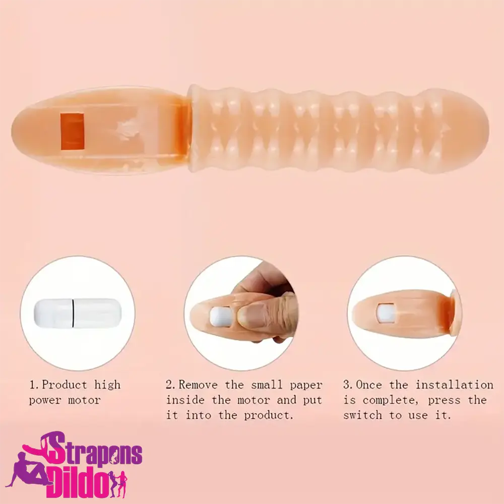 4.06in Vibrating Middle Finger Dildo For Anal Prostate G Spot Vibrator Strap ons Dildo