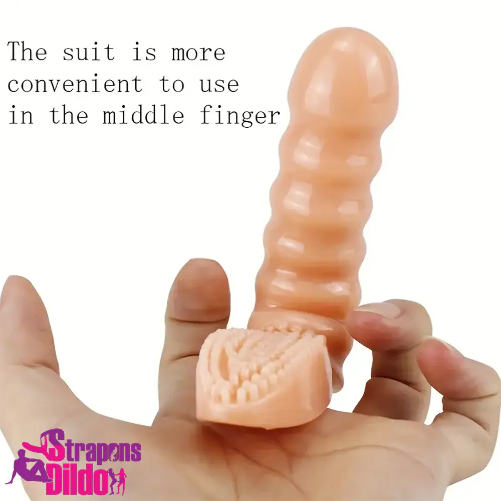 4.06in Vibrating Middle Finger Dildo For Anal Prostate G Spot Vibrator Strap ons Dildo