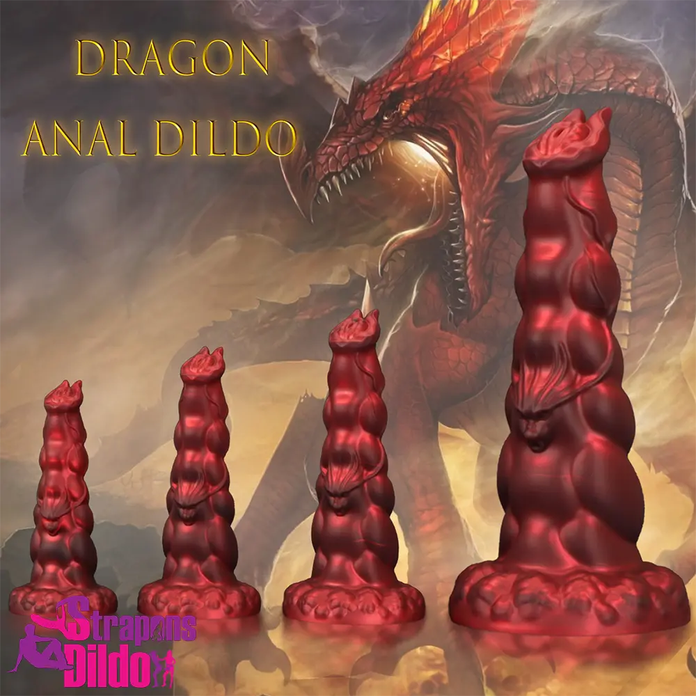 8.07in 9.25in 10.55in 12.59in Fantasy Dragon Silicone Monster Soft Dildo Strap ons Dildo