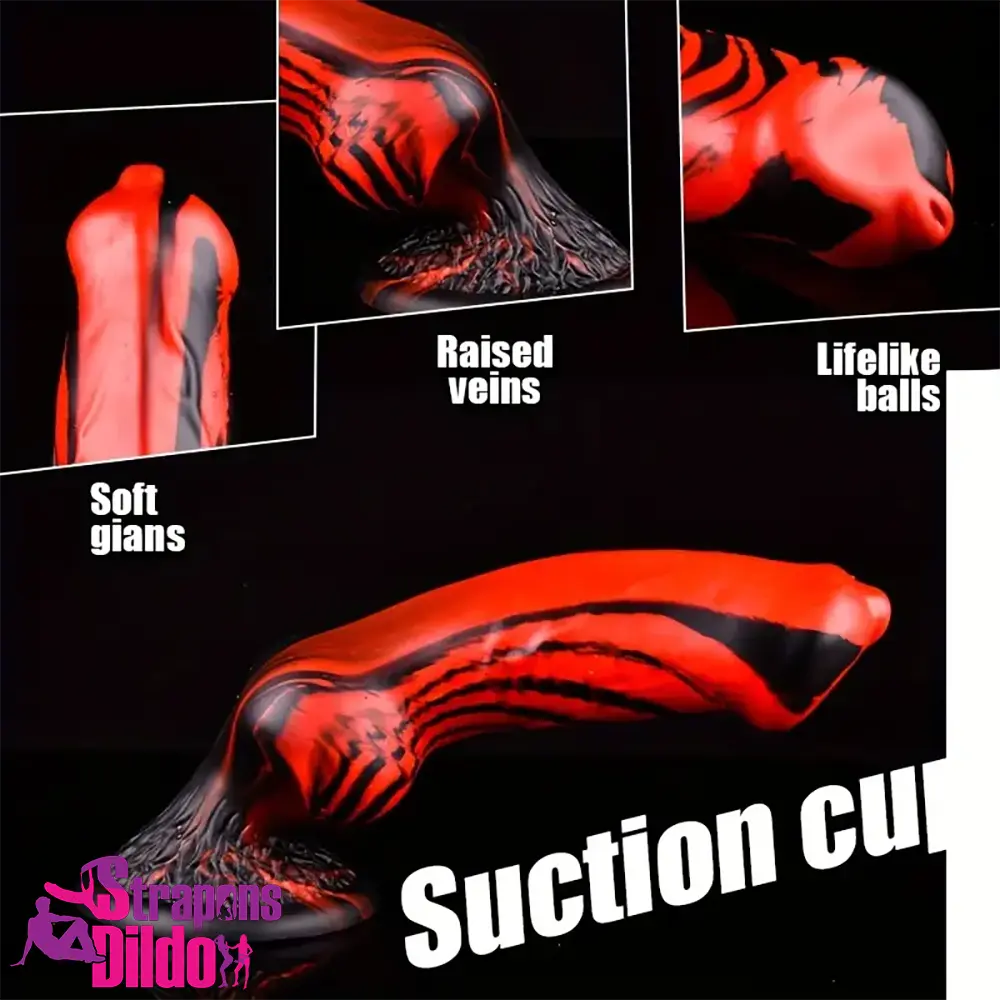 7.24in 7.51in 9.84in 10.62in 12.99in Animal Dog Vaginal Silicone Soft Dildo Strap ons Dildo