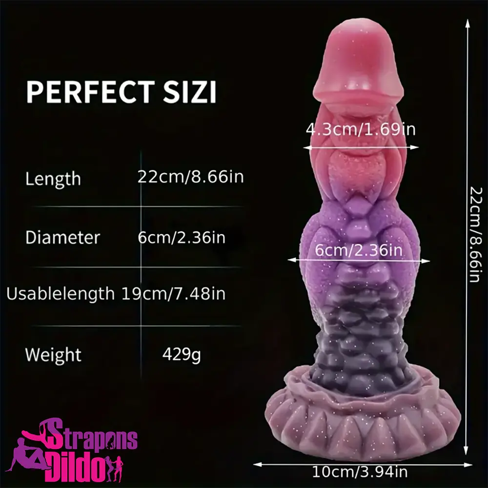 8.66in Silicone Soft Big Monster Dildo For Women Men Penis Dilator Strap ons Dildo