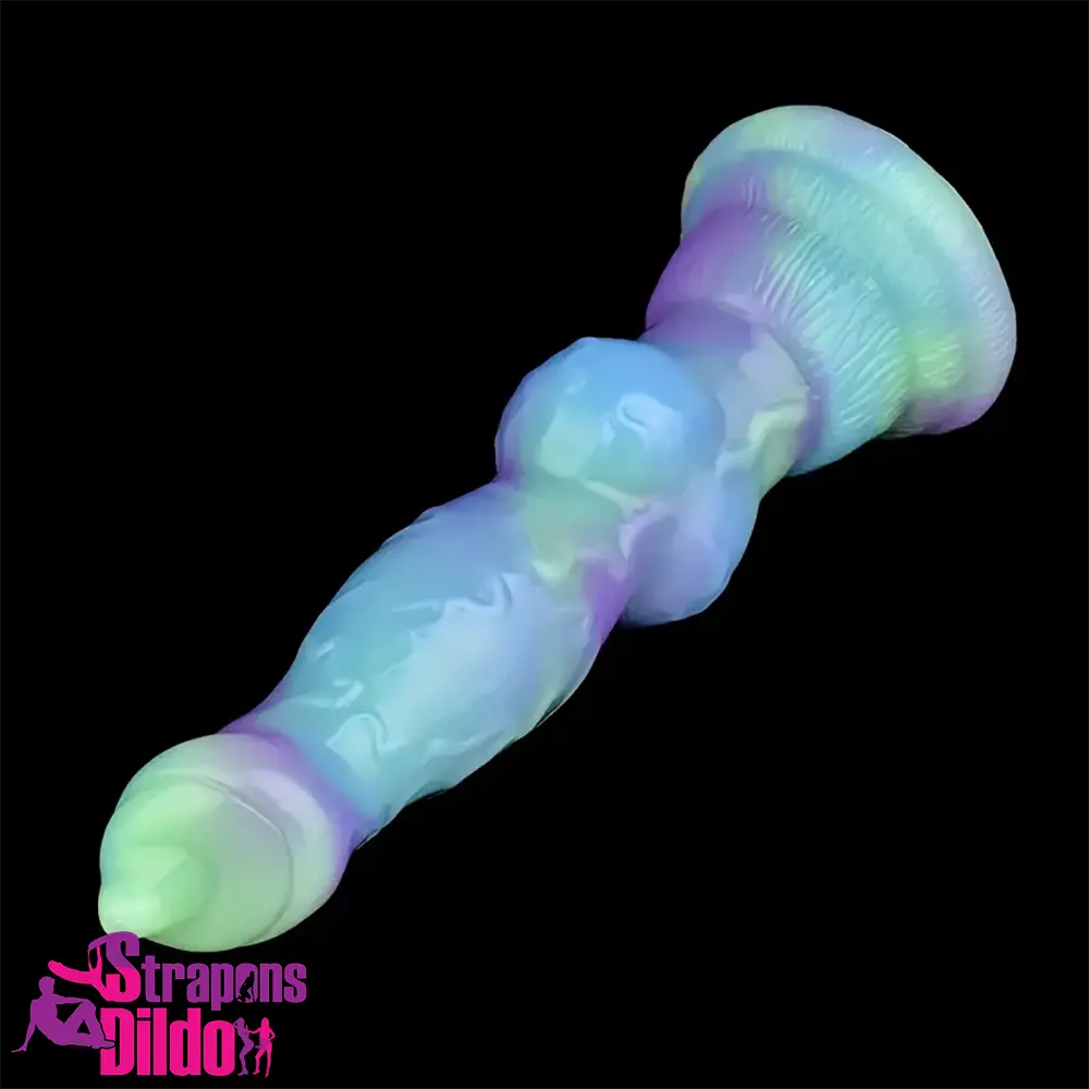 7.09in Fantasy Monster Dog Knot Silicone Soft Cock Dildo For Unisex Strap ons Dildo