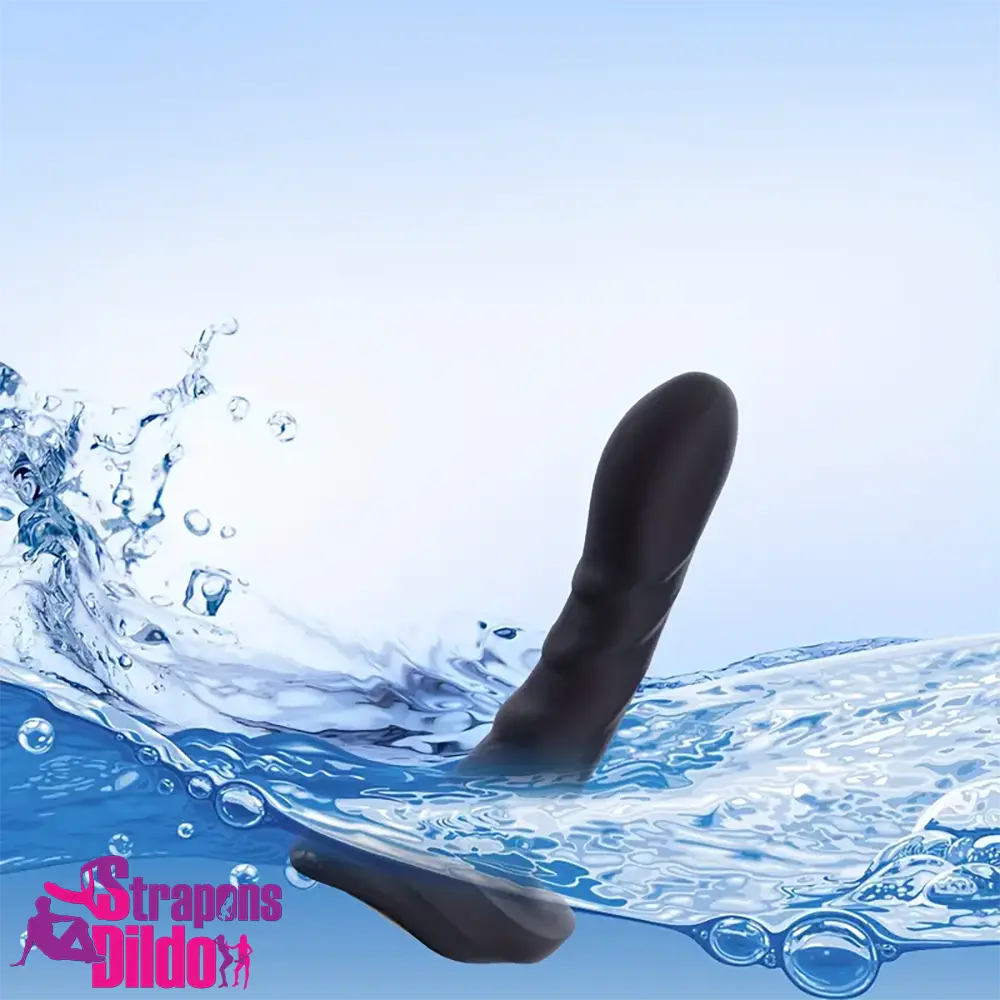 5.5in Unisex Silicone Soft Vibrating Remote Dildo For Anal Simulation Strap ons Dildo