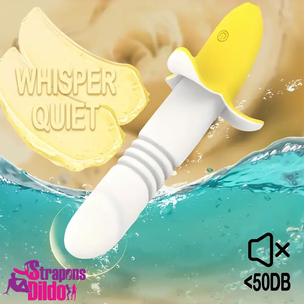 7.59in Banana Thrusting Vibrating Silicone Soft Dildo For Prostate Vibrator Strap ons Dildo