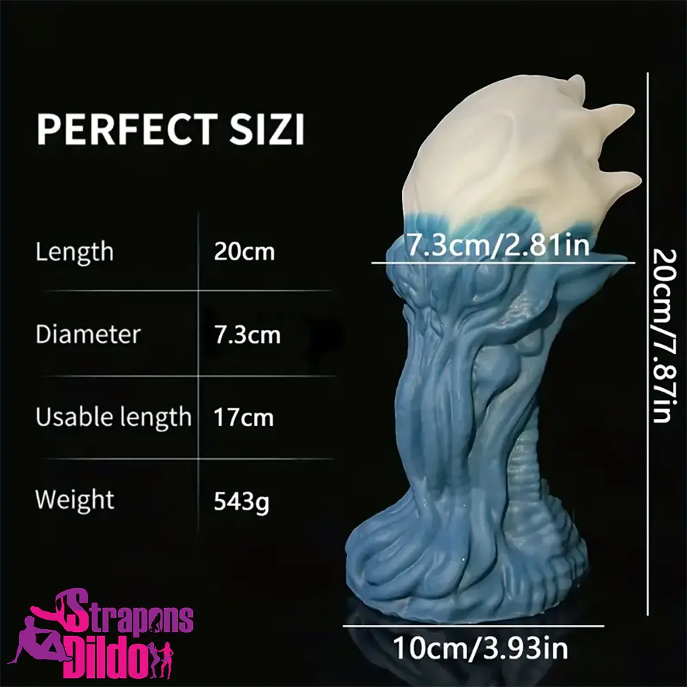 7.87in Unisex Monster Silicone Soft Odd Dildo For Prostate Real Sex Toy Strap ons Dildo