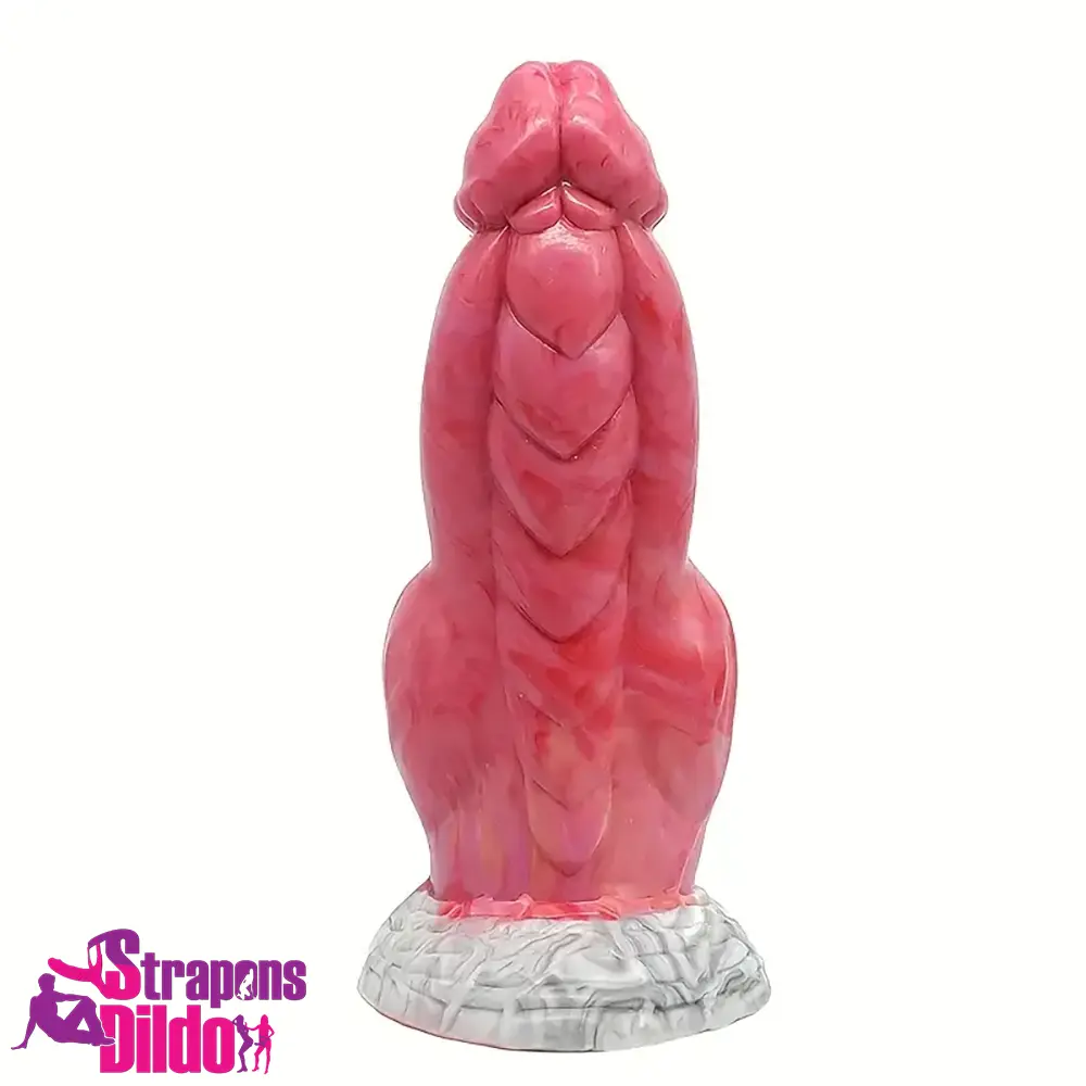 7.67in Fantasy Monster Silicone Soft Dildo For Vagina With Big Knot Strap ons Dildo