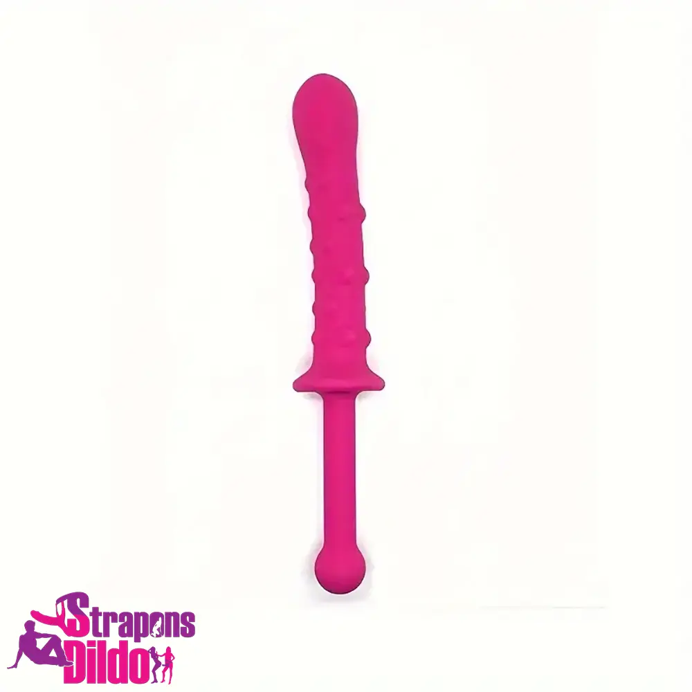 9.45in Unisex Soft Silicone Big Spiked Dildo With Handle For Orgasm Strap ons Dildo