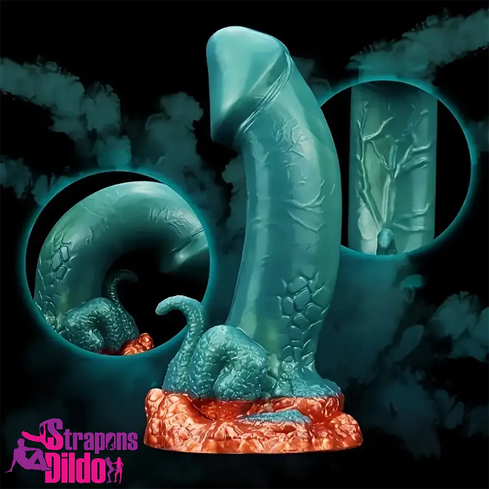 7.13in Dinosaur Monster Silicone Soft Dildo For Prostate Vaginal Love Strap ons Dildo