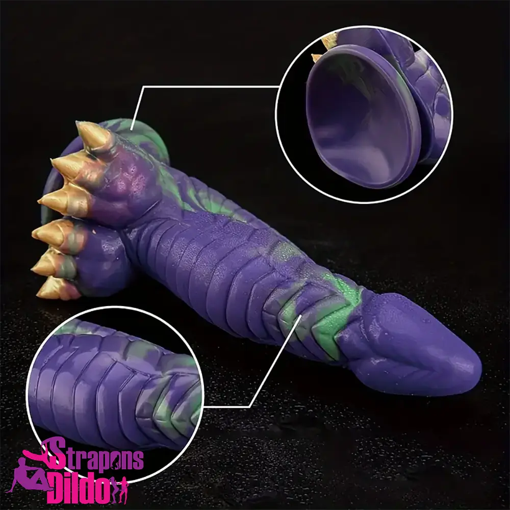 8.66in Silicone Soft Big Dragon Monster Dildo For Women Men Clit Love Strap ons Dildo