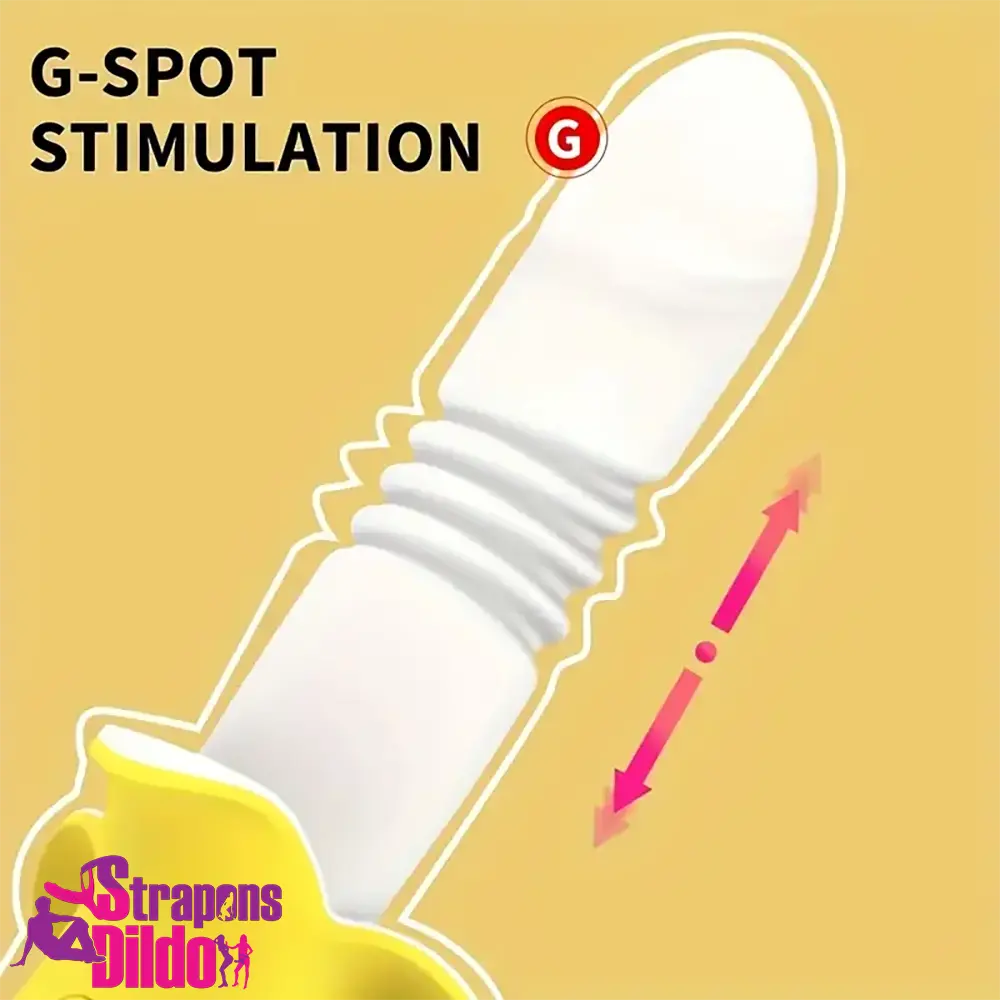 7.59in Banana Thrusting Vibrating Silicone Soft Dildo For Prostate Vibrator Strap ons Dildo