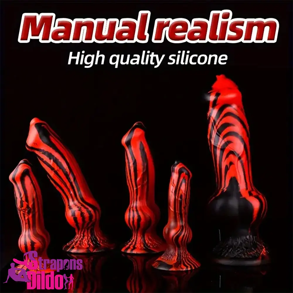 7.24in 7.51in 9.84in 10.62in 12.99in Animal Dog Vaginal Silicone Soft Dildo Strap ons Dildo