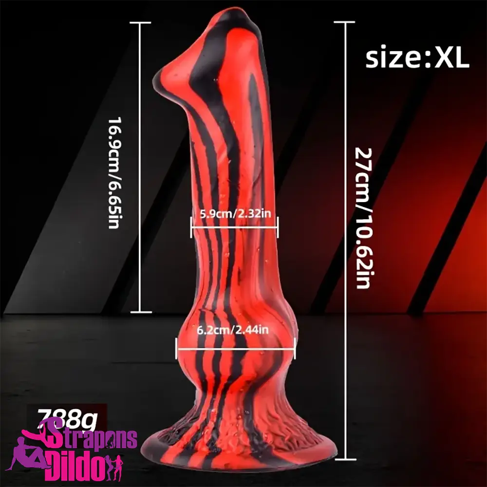 7.24in 7.51in 9.84in 10.62in 12.99in Animal Dog Vaginal Silicone Soft Dildo Strap ons Dildo