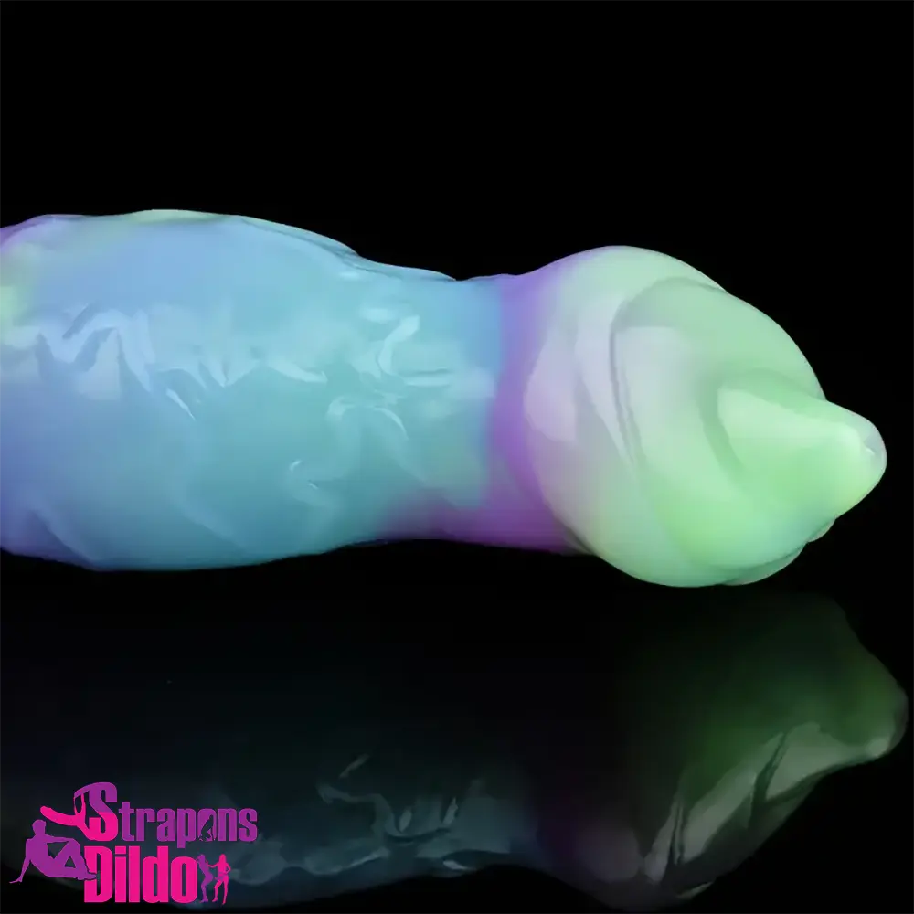 7.09in Fantasy Monster Dog Knot Silicone Soft Cock Dildo For Unisex Strap ons Dildo