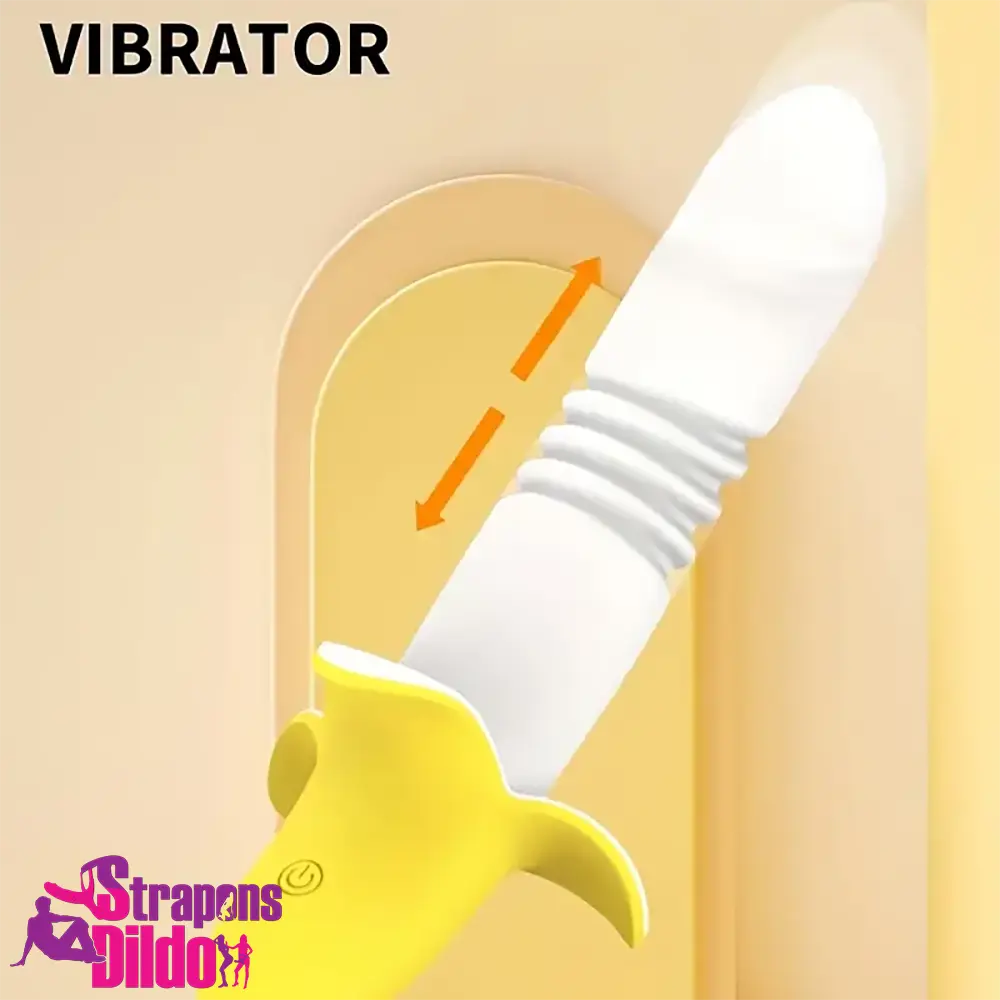 7.59in Banana Thrusting Vibrating Silicone Soft Dildo For Prostate Vibrator Strap ons Dildo