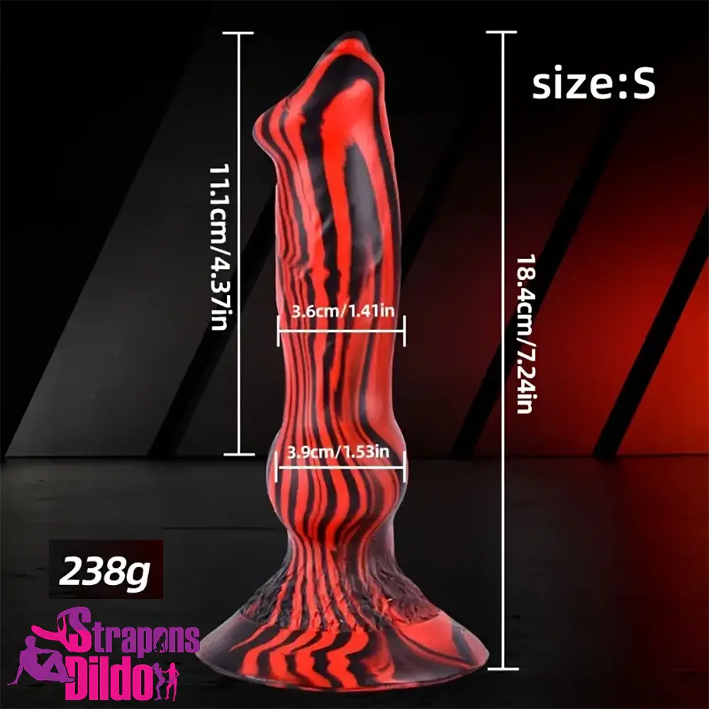 7.24in 7.51in 9.84in 10.62in 12.99in Animal Dog Vaginal Silicone Soft Dildo Strap ons Dildo