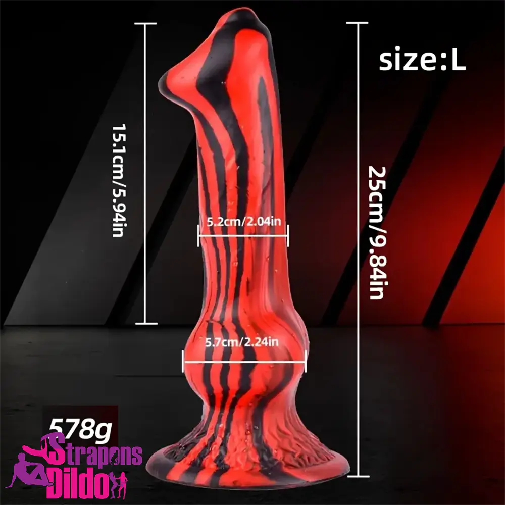 7.24in 7.51in 9.84in 10.62in 12.99in Animal Dog Vaginal Silicone Soft Dildo Strap ons Dildo