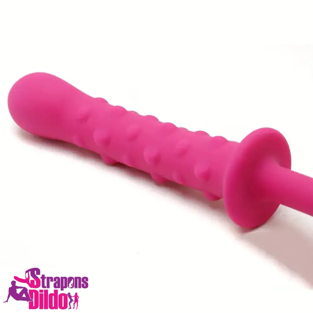 9.45in Unisex Soft Silicone Big Spiked Dildo With Handle For Orgasm Strap ons Dildo