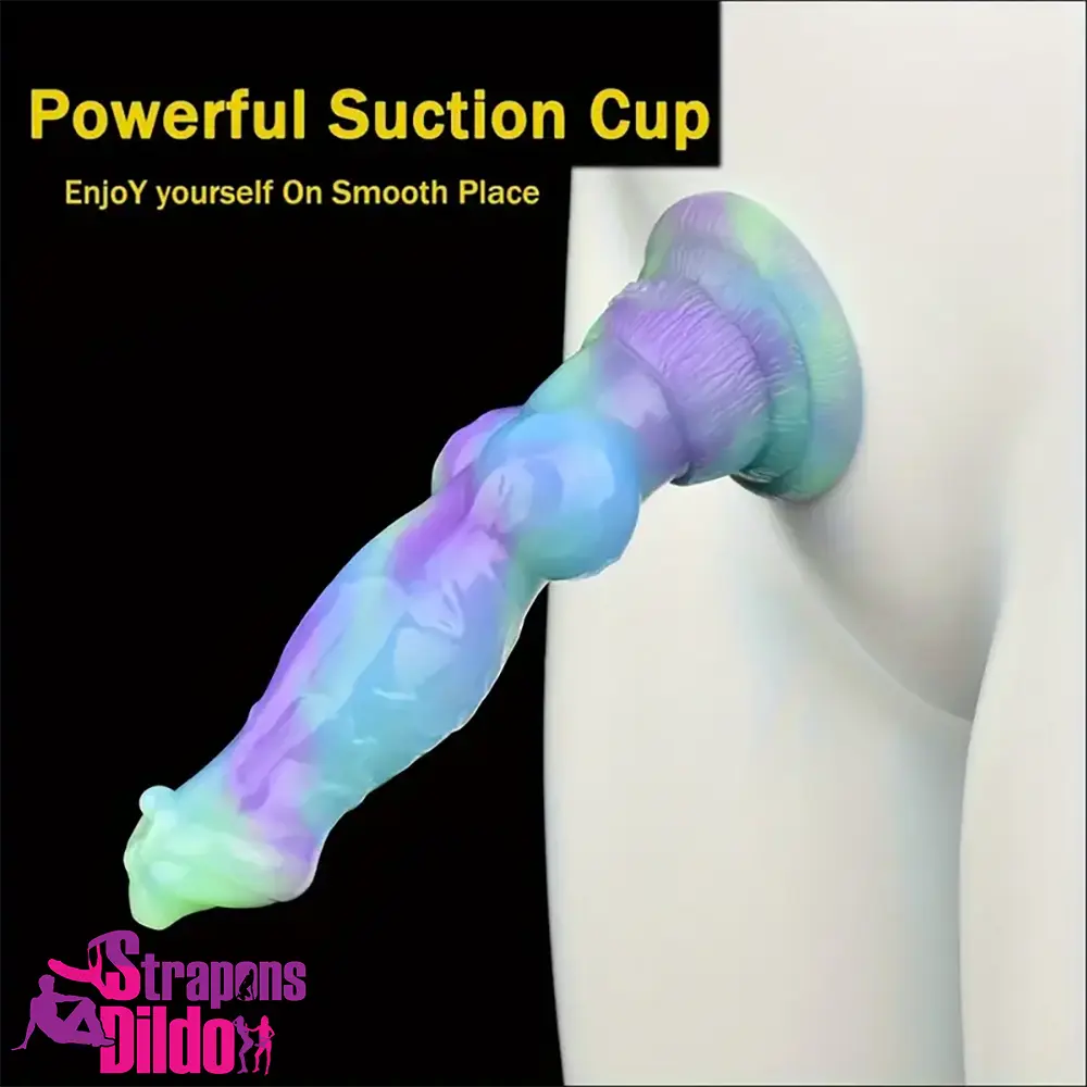 7.09in Fantasy Monster Dog Knot Silicone Soft Cock Dildo For Unisex Strap ons Dildo