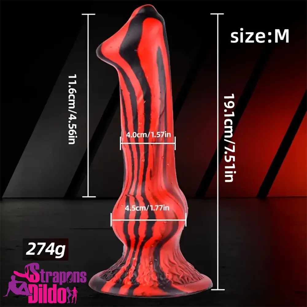 7.24in 7.51in 9.84in 10.62in 12.99in Animal Dog Vaginal Silicone Soft Dildo Strap ons Dildo