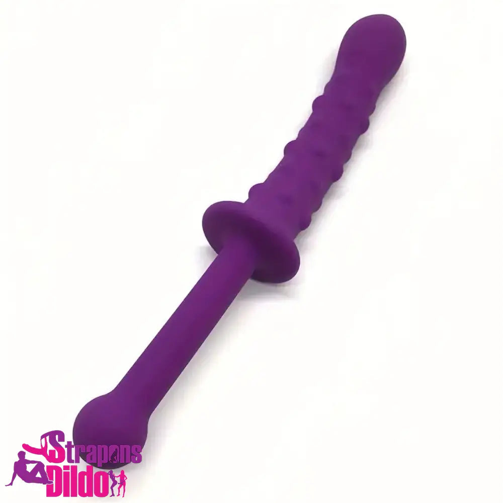 9.45in Unisex Soft Silicone Big Spiked Dildo With Handle For Orgasm Strap ons Dildo