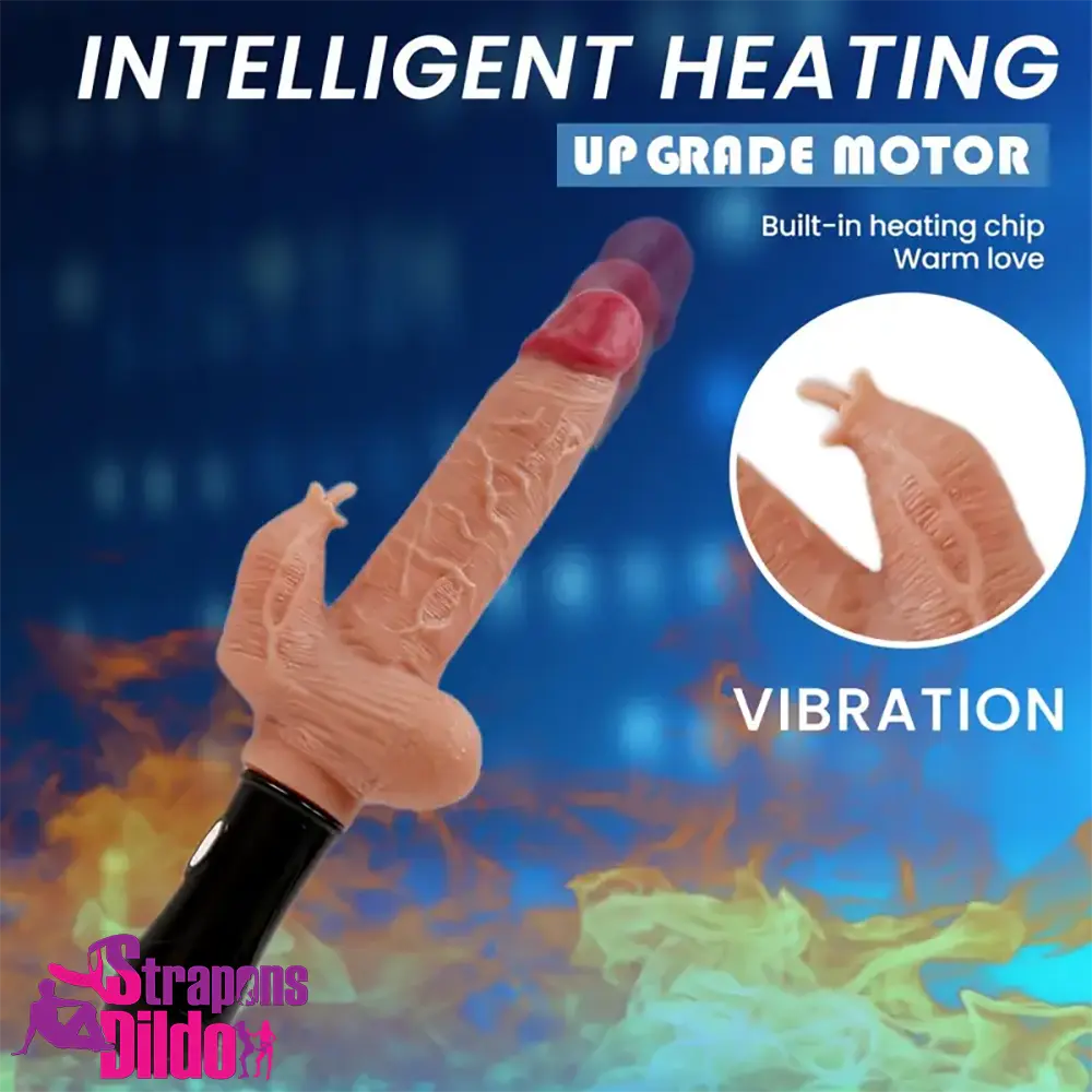 5.5in Lifelike Silicone Thrusting Swing Heating Handle Vibrating Dildo Strap ons Dildo