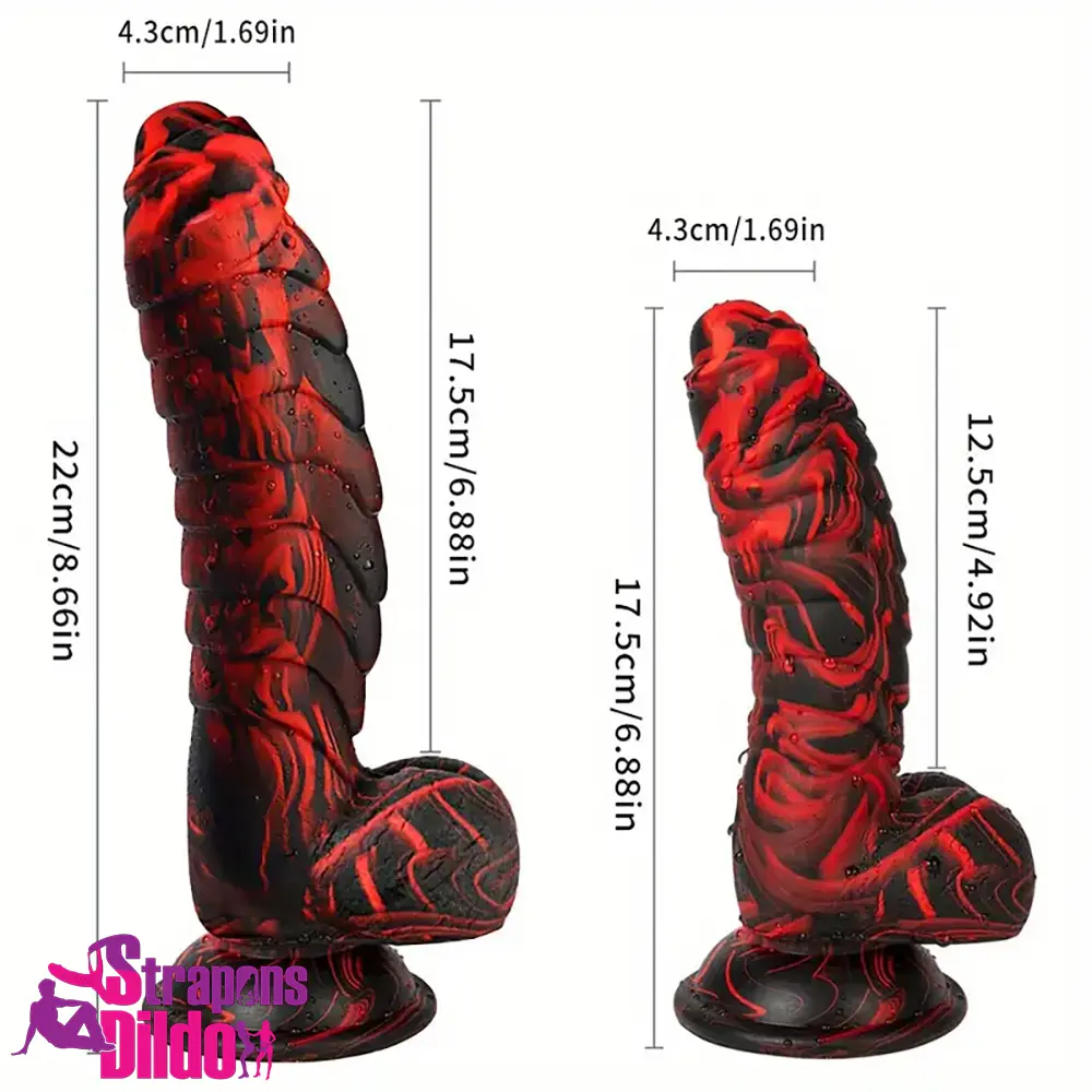 6.88in 8.66in Body Safe Silicone Soft Dinosaur Dildo For Adults Love Strap ons Dildo