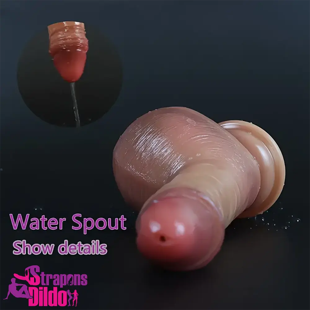 7.9in Realistic Squirting Silicone Soft Dildo For Women With Suction Cup Strap ons Dildo