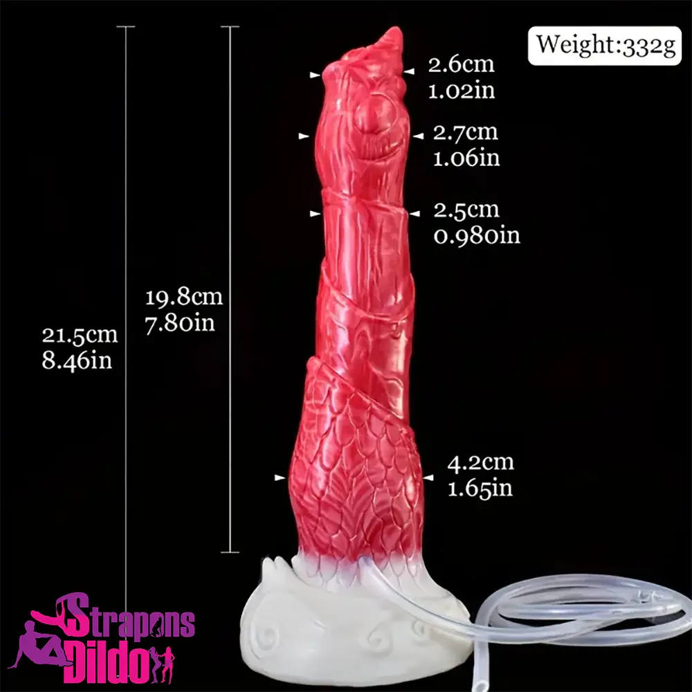 8.46in Body Safe Silicone Big Soft Dragon Dildo For Women Comforter Strap ons Dildo