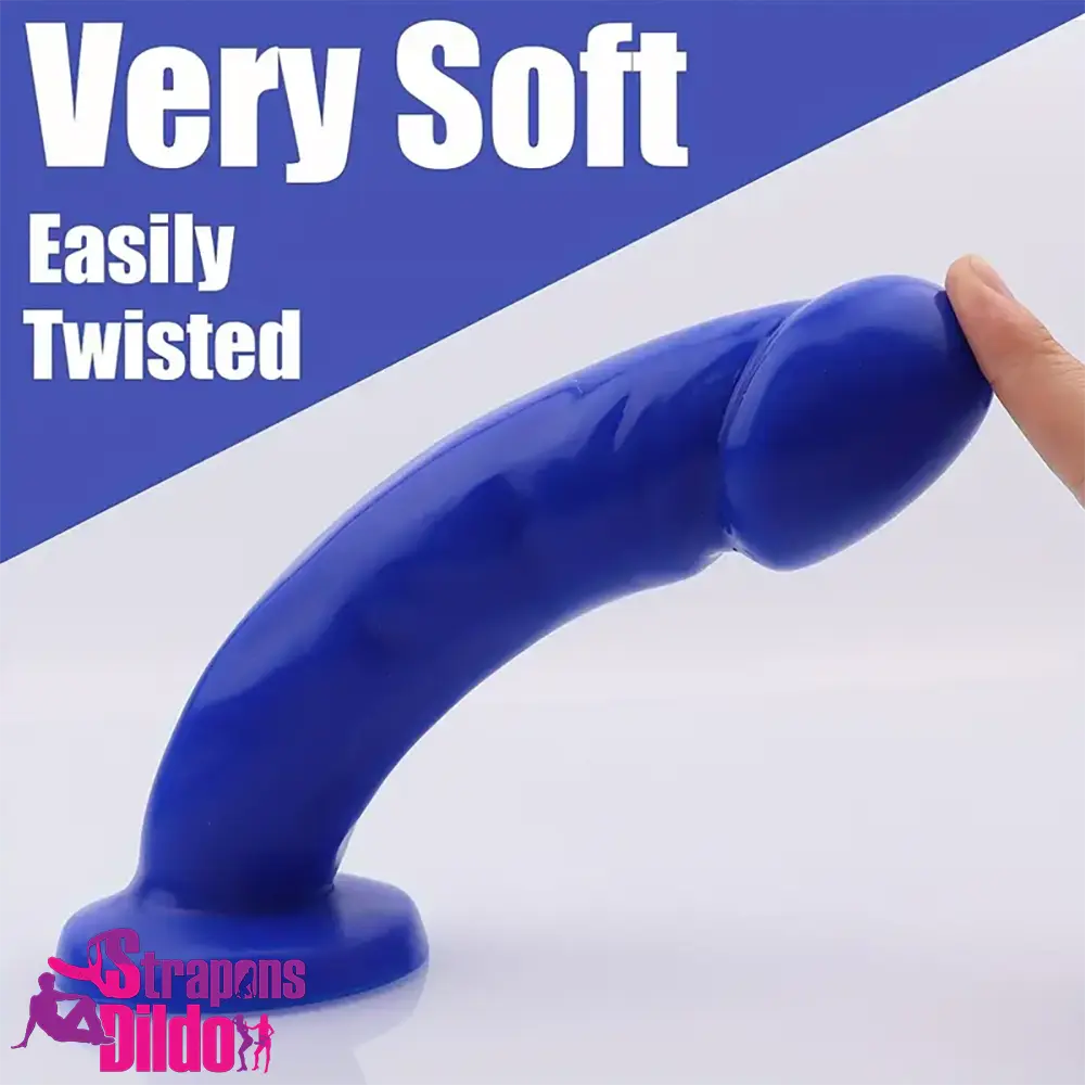 7.6in Body Safe Silicone Soft Dildo For Women Men Couples Suction Cup Strap ons Dildo