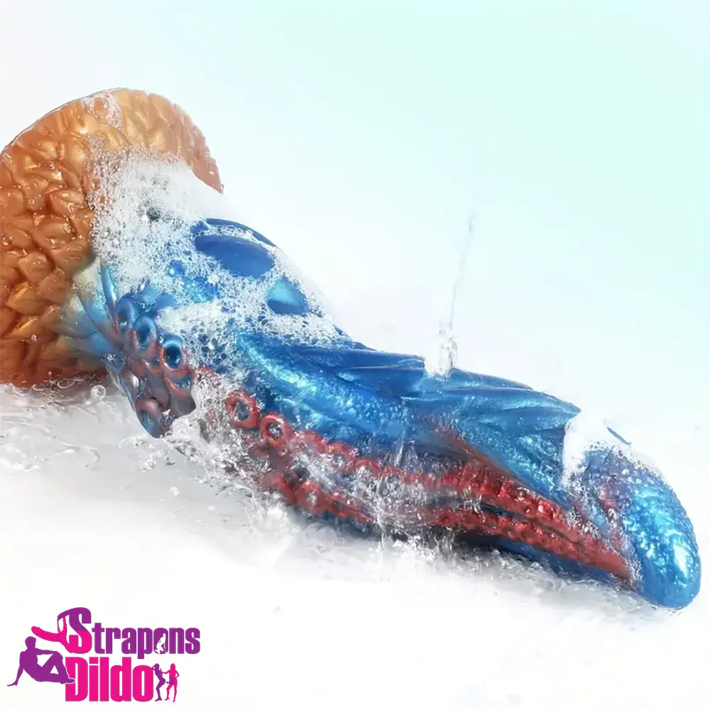 9.4in Silicone Octopus Tentacle Fantasy Thick Big Soft Dildo For Stimulation Strap ons Dildo