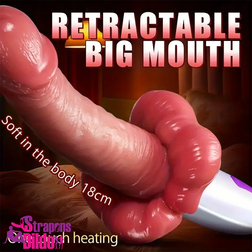 11.02in Large Vibrating Thrusting Rotation Silicone Soft Hot Dildo Strap ons Dildo