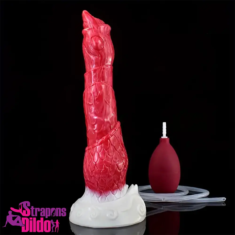 8.46in Body Safe Silicone Big Soft Dragon Dildo For Women Comforter Strap ons Dildo