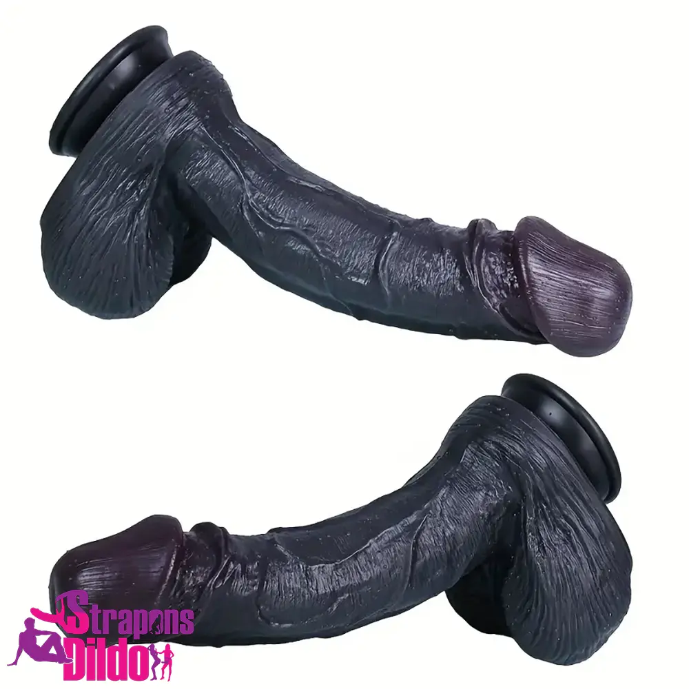 11.4in Silicone Ebony Large Soft Dildo For Women Penetration Sex Toy Strap ons Dildo